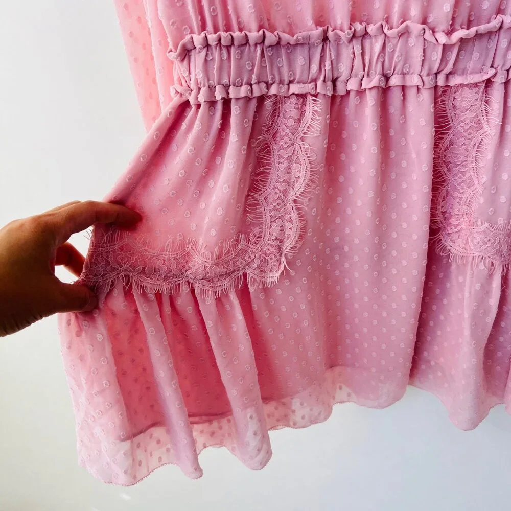 ❤️ Love Shack fancy Amber dress in Eros sheer pink, Size S - Picture 9 of 12